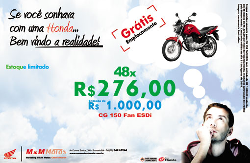 Se você sonhava com uma Honda... Bem vindo a realidade