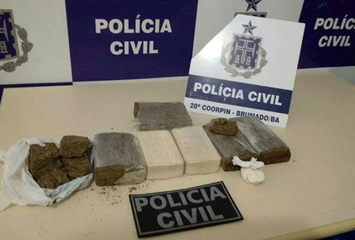 Brumado: no Bairro Urbis II, Polícia Civil apreende grande quantidade de maconha e cocaína