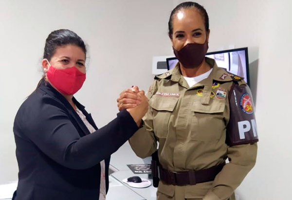 Brumado: Presidente da Câmara de Vereadores recebe visita da comandante da 34ª CIPM, Major Leila