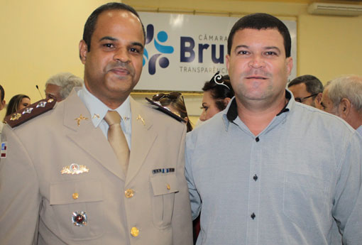Brumado: vereador Rey de Domingão participou da passagem de comando da 34ª CIPM