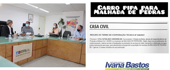 Malhada de Pedras ganha reforço hídrico e busca investimentos para educação