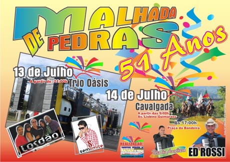 SUDOESTE: MALHADA DE PEDRAS IRÁ COMEMORAR 51 ANOS
