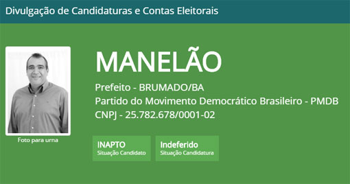 Eleições 2016: Justiça Eleitoral indefere candidatura de Manelão