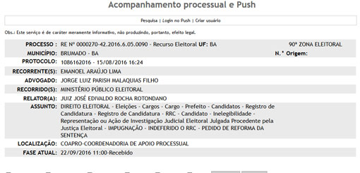 Eleições 2016: Manelão pode ter inelegibilidade decretada pelo TRE-BA