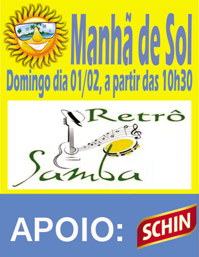 Neste domingo (1º) tem manhã de Sol na AABB com o apoio da Schin