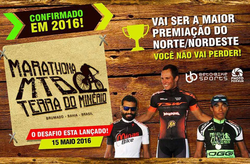 Brumado: Beto Bike garante Marathona MTB 2016 Terra do Minério