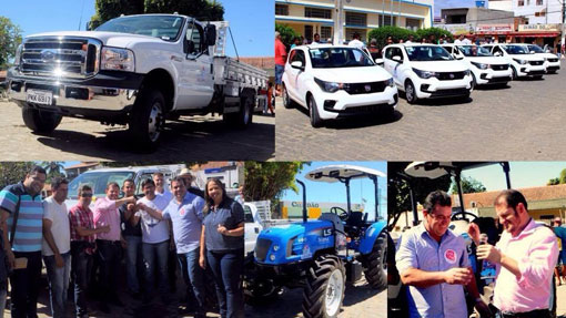 Deputado Marquinho Viana entrega veículos à prefeitura de Belo Campo
