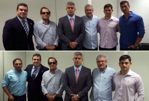 Deputado Marquinho Viana leva prefeito de Caraíbas e presidente da Câmara de Tanhaçu para audiência com Secretário de Segurança Pública