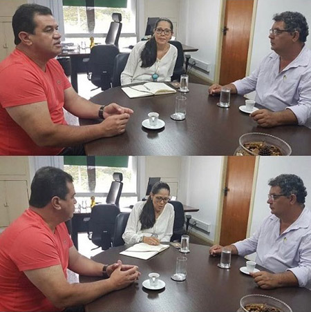 Deputado  Marquinho Viana vai com o prefeito de Rio do Antônio à Secretaria da Educação