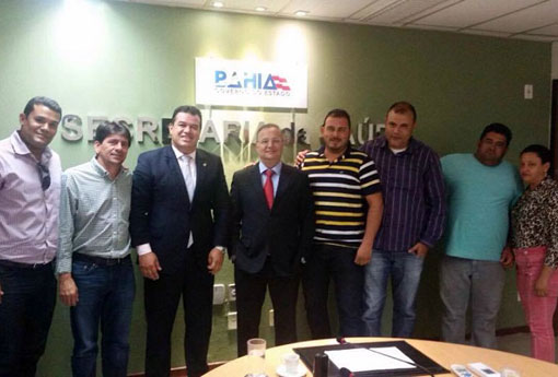 Deputado Marquinho Viana leva prefeitos eleitos em Aracatu e Boquira ao secretário da Saúde