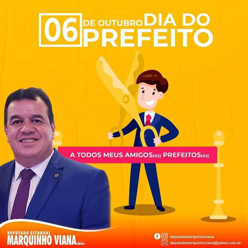 Deputado Marquinho Viana saúda o Dia do Prefeito
