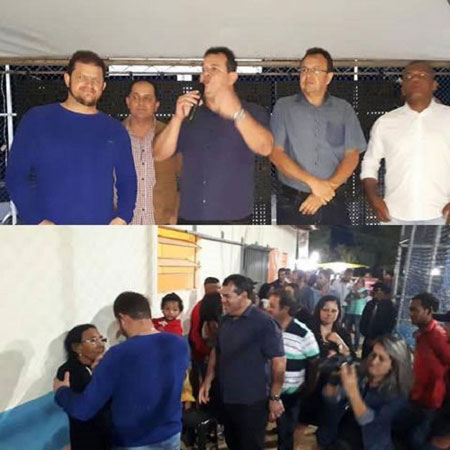 Deputado Marquinho Viana vai à inauguração de quadra em Belo Campo