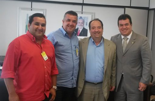 Barra da Estiva: Marquinho Viana leva prefeito Dinho e vereador Fabrício Viana, à audiência com o secretário Cícero Monteiro
