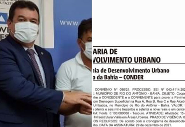 Emenda Parlamentar do deputado Marquinho Viana garante pavimentação de ruas em Rio do Antônio