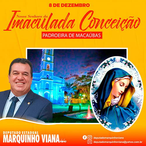 Macaúbas: Marquinho Viana Homenageia Nossa Senhora da Imaculada Conceição