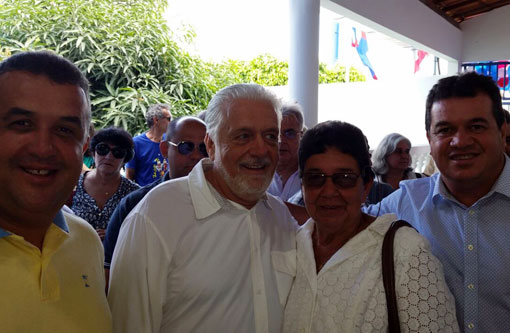 Marquinho Viana com o governador Rui Costa e ex-governador Jaques Wagner em Andaraí