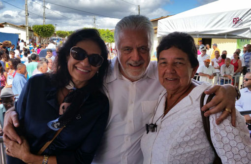 Marquinho Viana com o governador Rui Costa e ex-governador Jaques Wagner em Andaraí