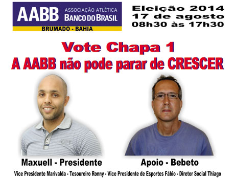Neste domingo (17) tem eleição para presidente da AABB