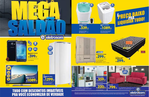 Mega saldão é na Loja Eletrosom