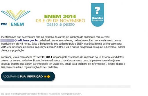 Fique Atento: Golpe na internet usa mensagem sobre Enem para enganar usuários