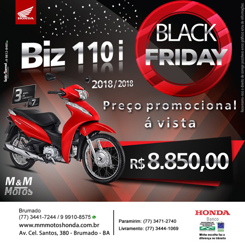 M & M Motos: aproveite a Black Friday 