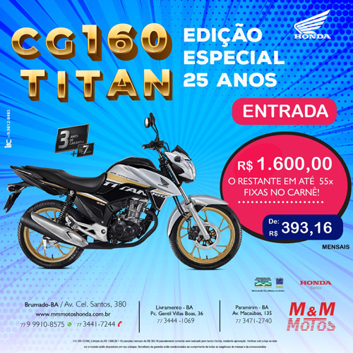 M & M Motos: condição imperdível para Honda CG 160 Titan 