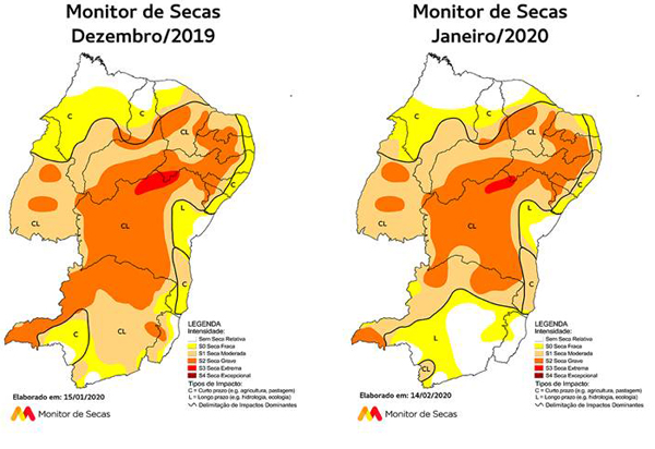 Monitor de Secas aponta redução da área com seca na Bahia em janeiro