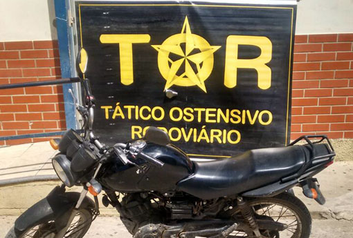 Brumado: TOR apreende no distrito de Itaquaraí motocicleta com chassi suprimido e sem placa
