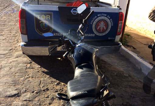 Tanhaçu: Guarnição TOR apreende moto com restrição de furto/roubo na BA-142
