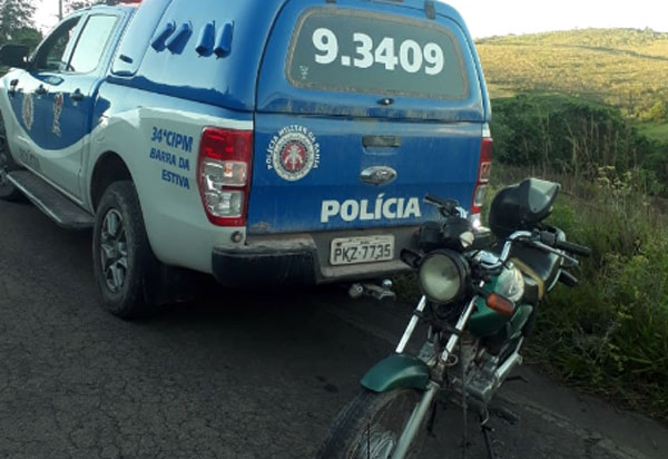 Polícia Militar recupera moto tomada de assalto em Barra da Estiva 