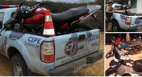 SUDOESTE: CIPE RECUPERA 12 MOTOS E PRENDE 7 PESSOAS
