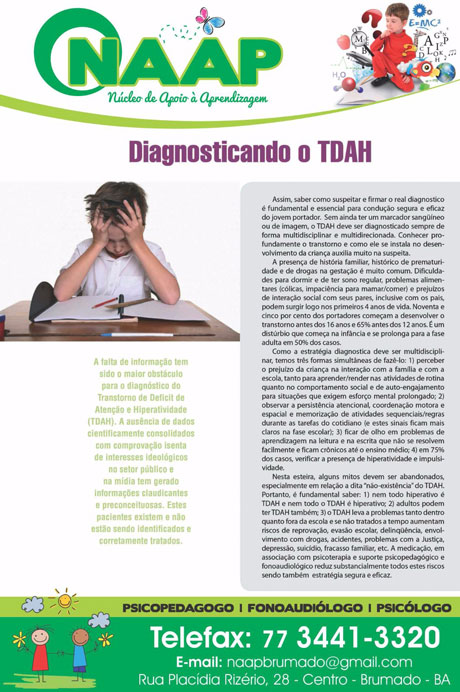 NAAP - Diagnosticando o TDAH