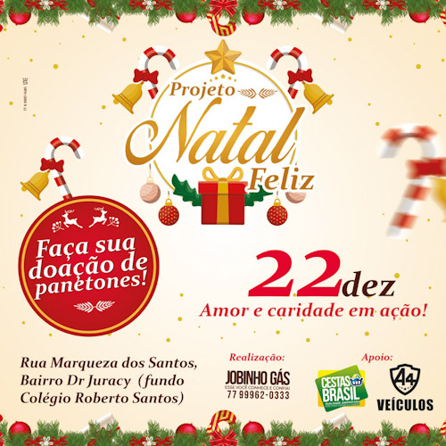 Brumado: doe panetones e participe do Projeto Natal Feliz