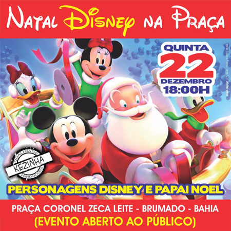 Brumado: Kezinha Produções promove 'Natal Disney na Praça' nesta quinta (22)