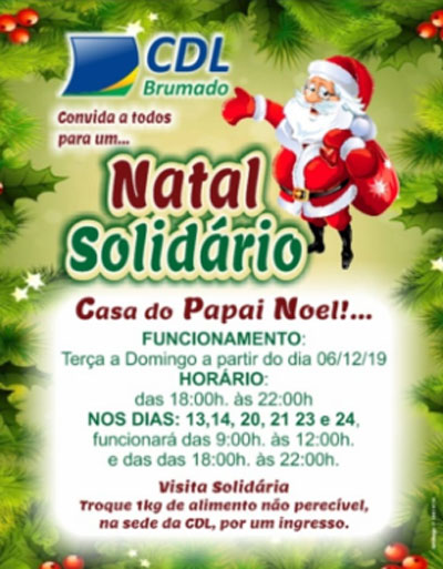 Abertura oficial do Natal Encantado da CDL de Brumado acontece dia 06 de dezembro
