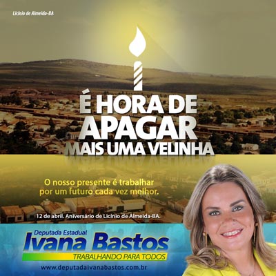 A deputada Ivana Bastos parabeniza Licínio de Almeida pelos seus 52 anos