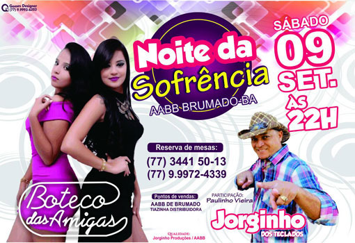 Brumado: 'Noite da Sofrência' com Boteco das Amigas acontece dia 09 de setembro na AABB