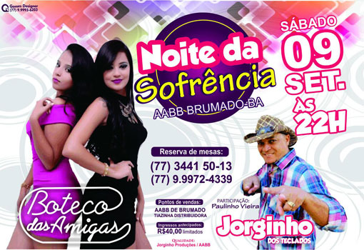 Brumado: 'Noite da Sofrência' acontece dia 09 de setembro na AABB