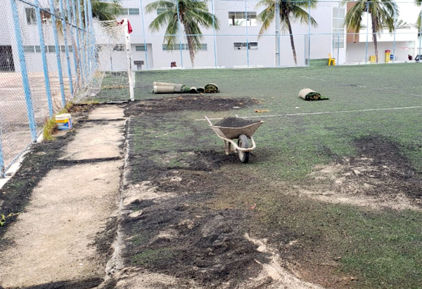 Brumado: Clube Social de Brumado inicia reforma do campo de futebol Society; novo gramado será instalado