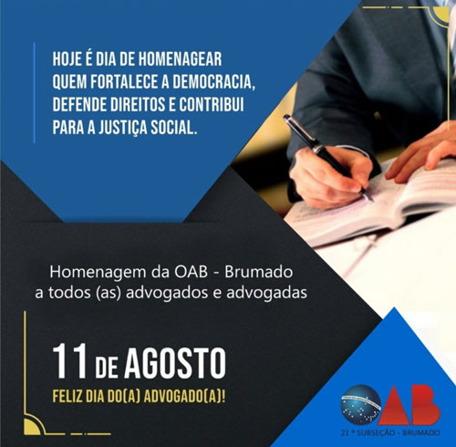 OAB-Brumado homenageia advogados pelo seu dia