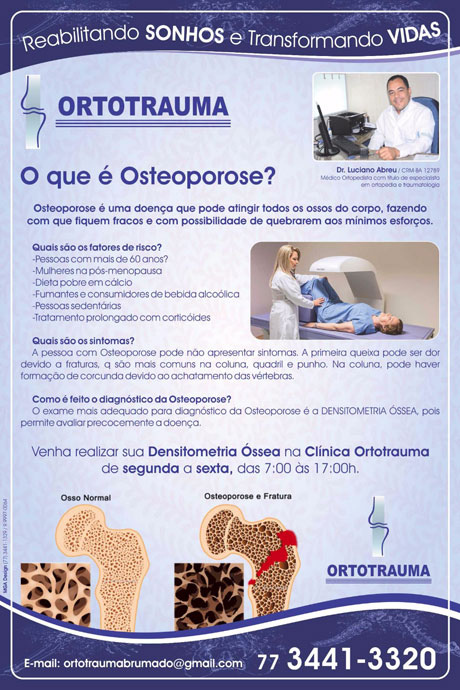 Brumado: Dica de Saúde da Ortotrauma