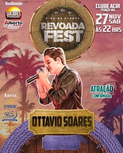 Ituaçu: Ottávio Soares é confirmado na Revoada Fest