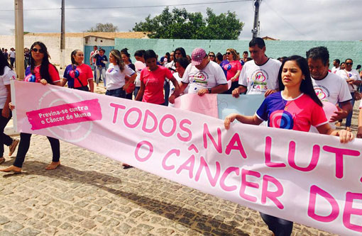 Aracatu: Secretaria Municipal de Saúde promoveu ‘Caminhada Outubro Rosa’