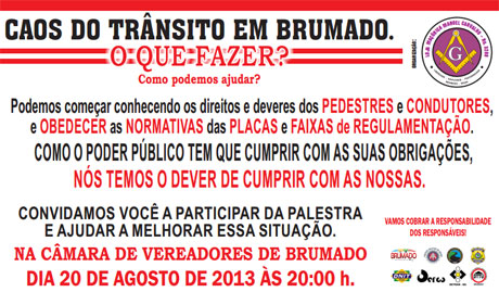 Loja Maçônica realiza palestra para debater trânsito de Brumado