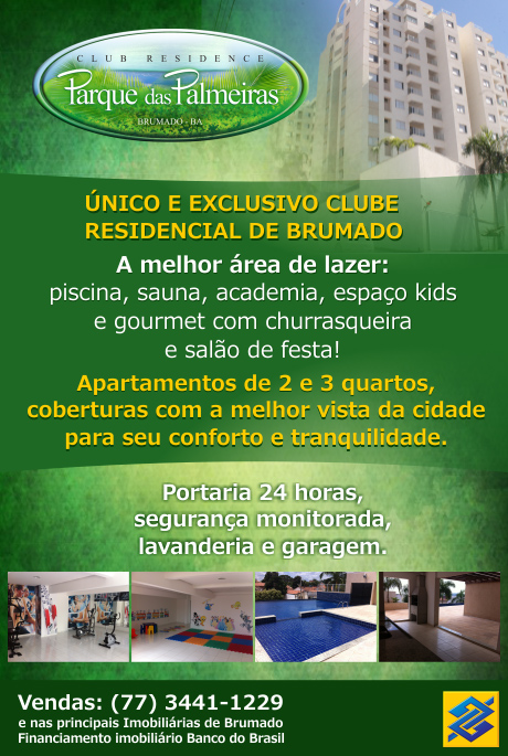  Brumado: Residencial Parque das Palmeiras apartamentos disponíveis para vendas e locações