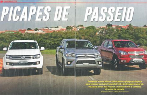 Amarok vence picapes Hilux e S10 em comparativo da revista Auto Fácil