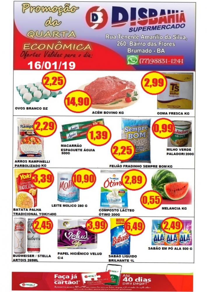 Brumado: venha de economizar na 'Quarta Econômica' do Disbahia
