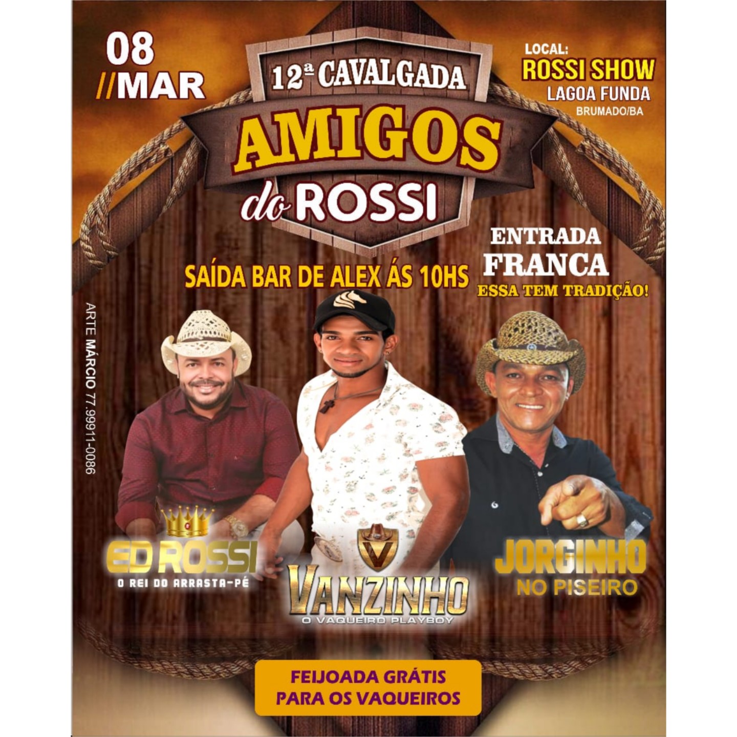 Vem aí a 12a Cavalgada Amigos do Rossi 