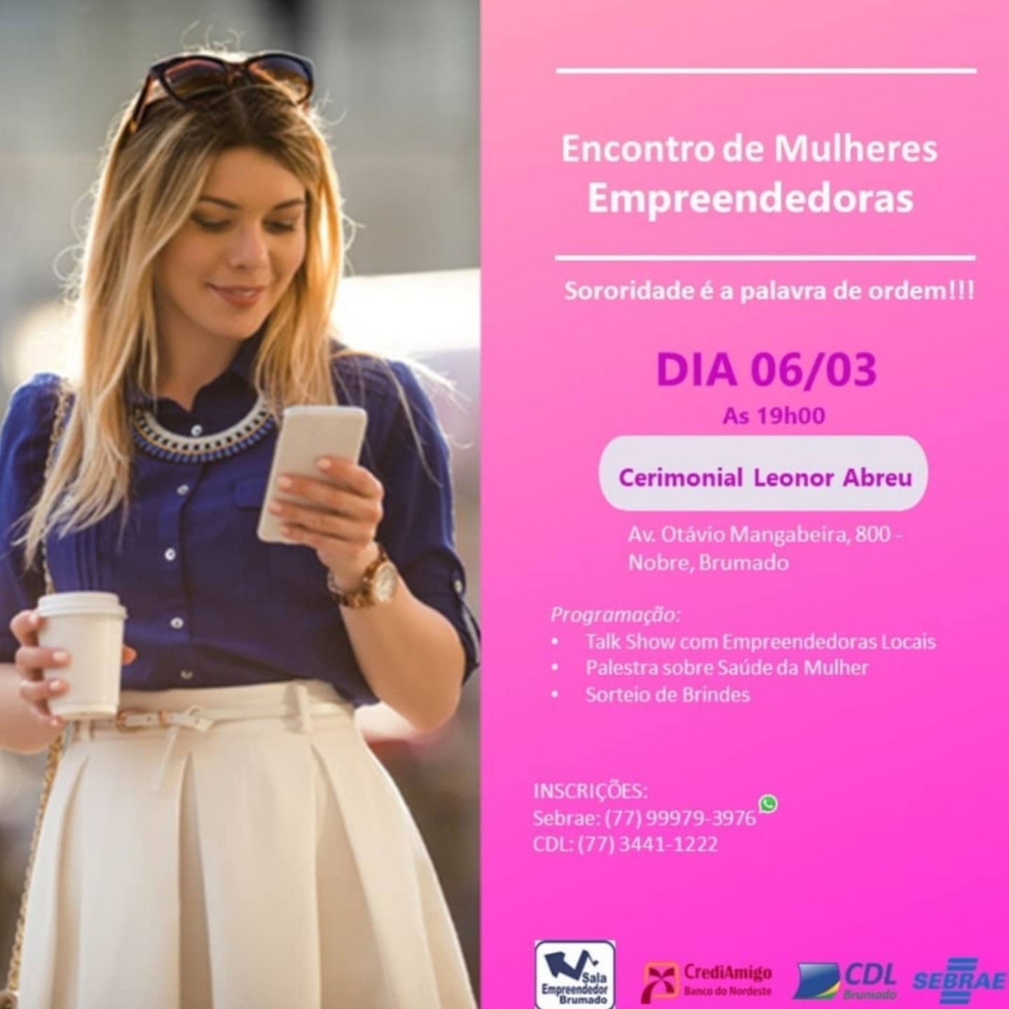 Brumado: CDL realizará Encontro de Mulheres Empreendedoras como tema ‘Sororidade é a palavra de ordem’