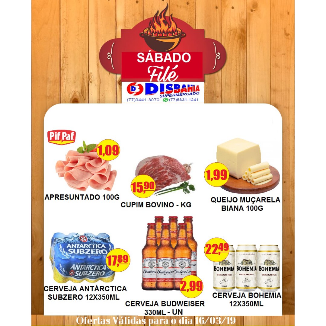 Ofertas: Sábado Filé do Disbahia Supermercado